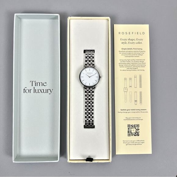 New Rosefield Tribeca Silver Watch - Picture 1 of 7
